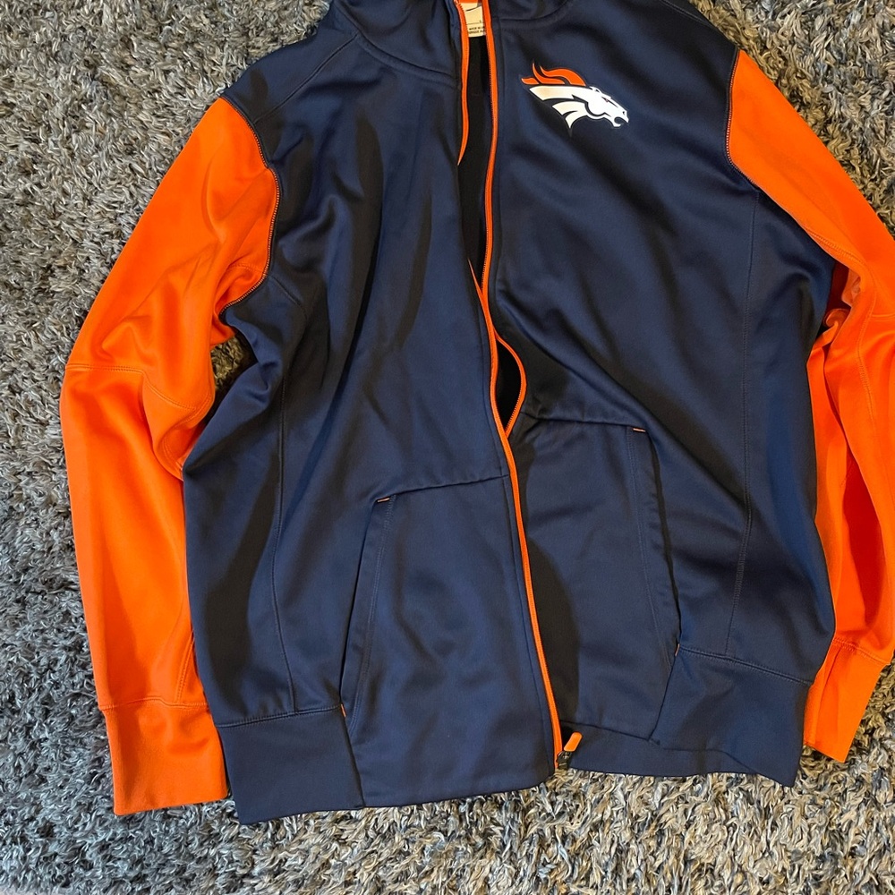 Nike Navy and Orange Men's Jacket